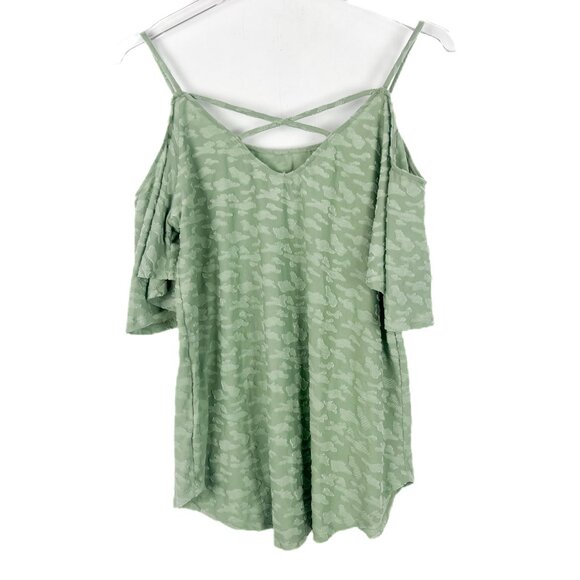 NWOT Stitch Fix Kaileigh Valette Back Detail Cold Shoulder Knit Top Size Medium - Picture 7 of 10